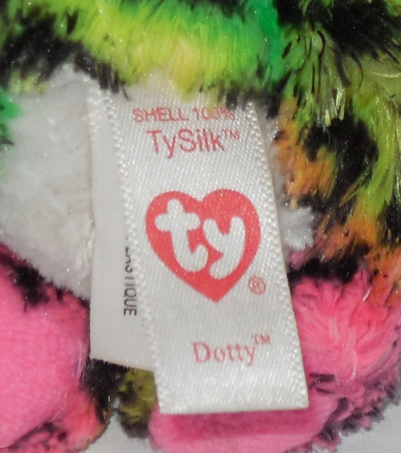 Image 4 of TY Silk Dotty Beanie Babies Boos The Leopard plush toy