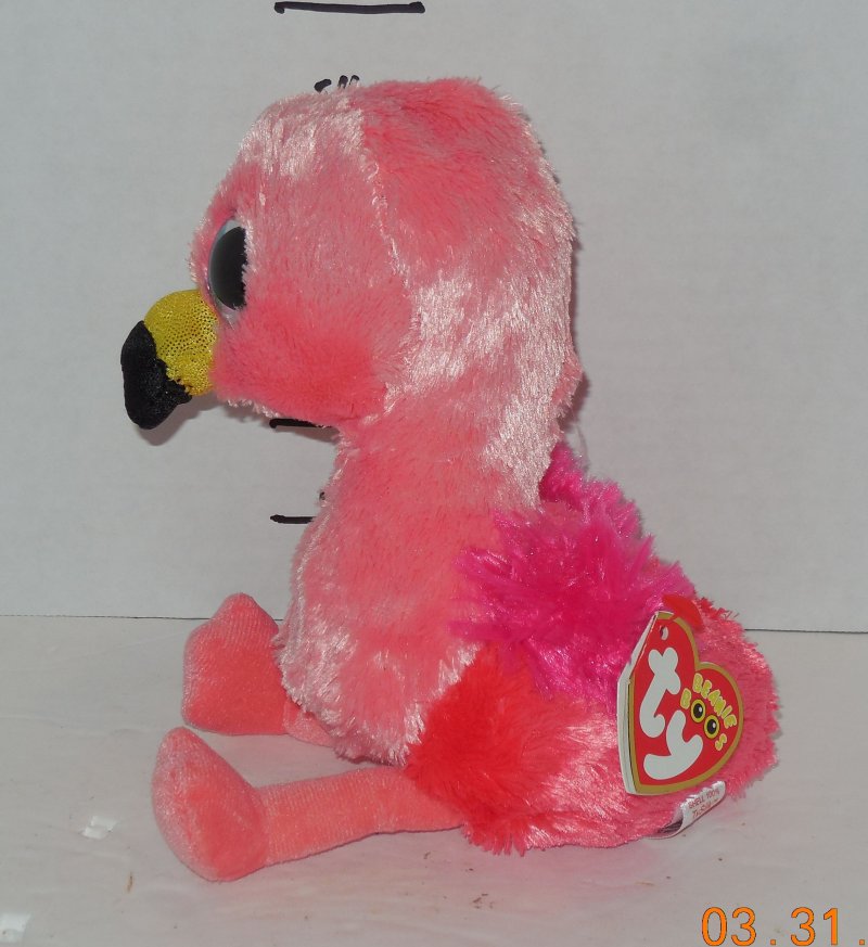 Image 1 of TY Silk Gilda Beanie Babies Boos The Flamingo Pink plush toy
