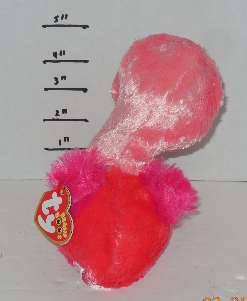 Image 2 of TY Silk Gilda Beanie Babies Boos The Flamingo Pink plush toy