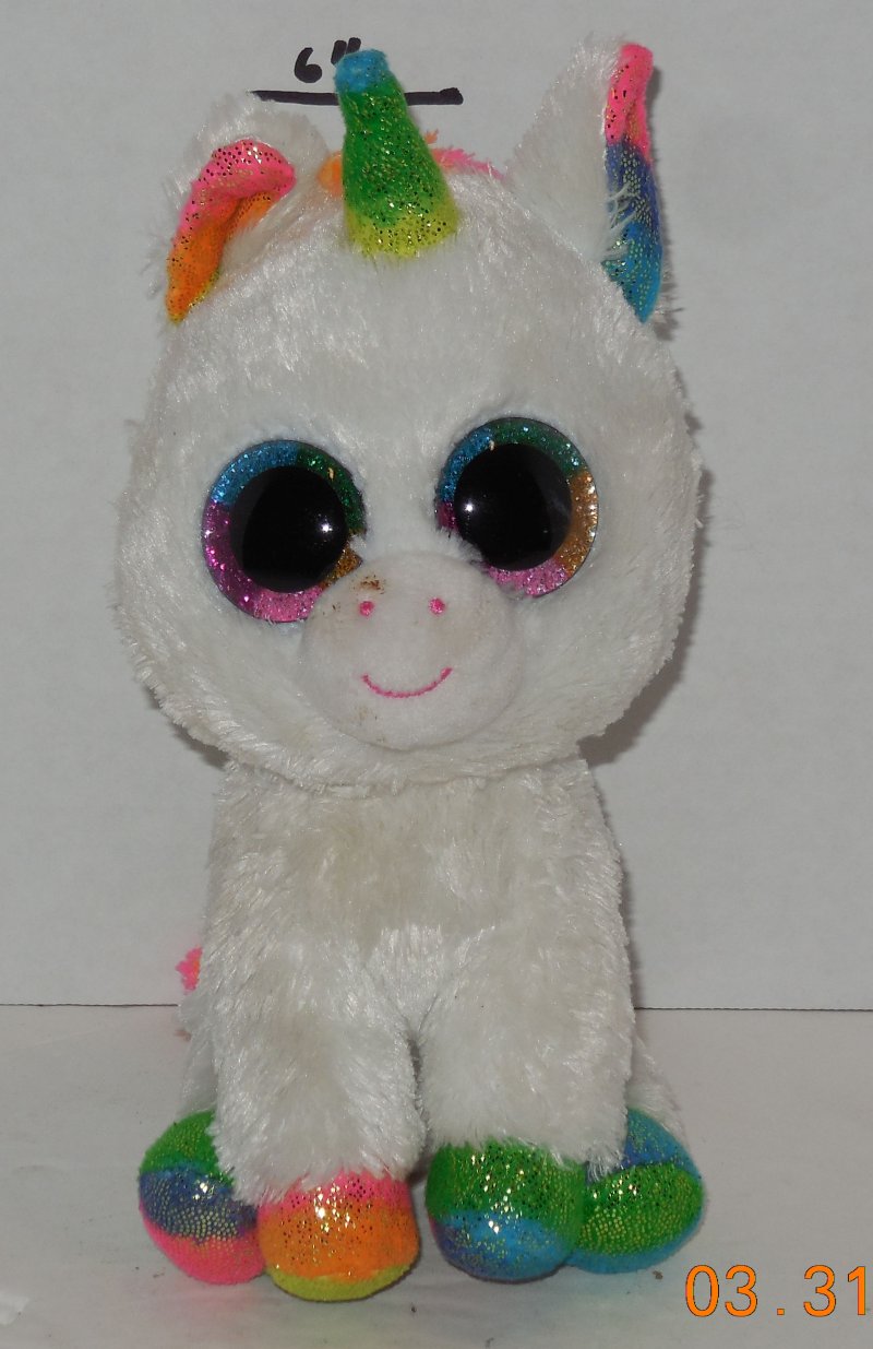 Image 0 of TY Silk Pixy Dotty Beanie Babies Boos The Unicorn plush toy