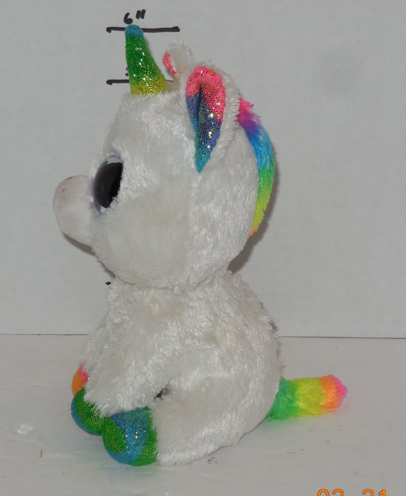 Image 1 of TY Silk Pixy Dotty Beanie Babies Boos The Unicorn plush toy