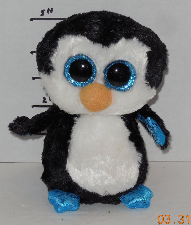 Image 0 of TY Silk Waddles Beanie Babies Boos The Penguin plush toy