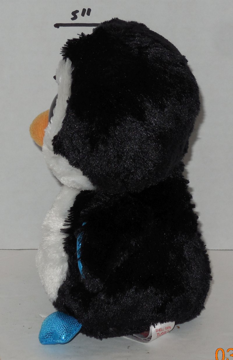 Image 1 of TY Silk Waddles Beanie Babies Boos The Penguin plush toy