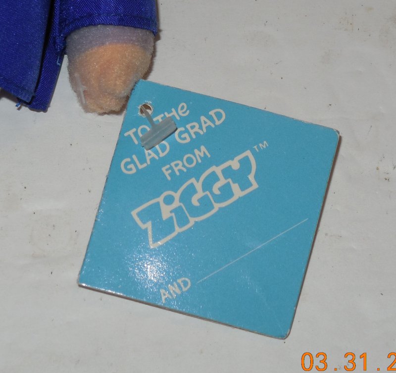 Image 2 of Vintage 1988 Ziggy Plush Vinyl Doll Graduation Stuffed American Greetings