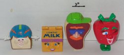 Vintage 1993 Mcdonalds Happy Meal Toys Food Fundamentals complete Set of 4