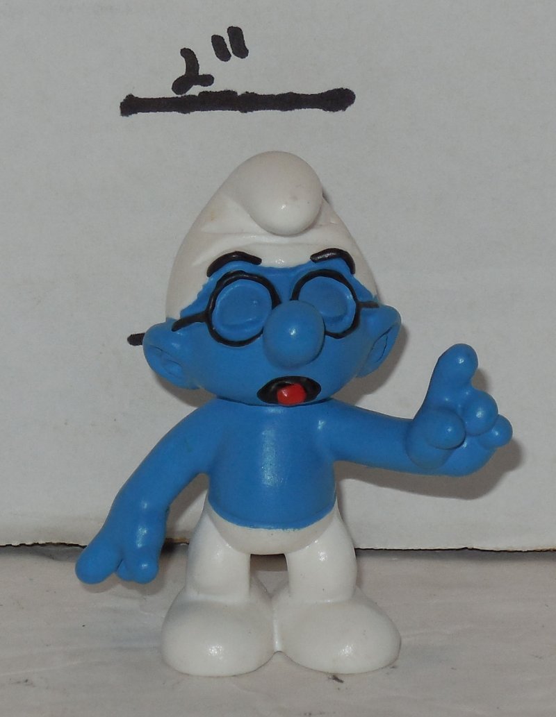 Image 0 of 2005 Classic Smurfs Series. 20536 Classic Brainy Smurf PVC Figure Schleich