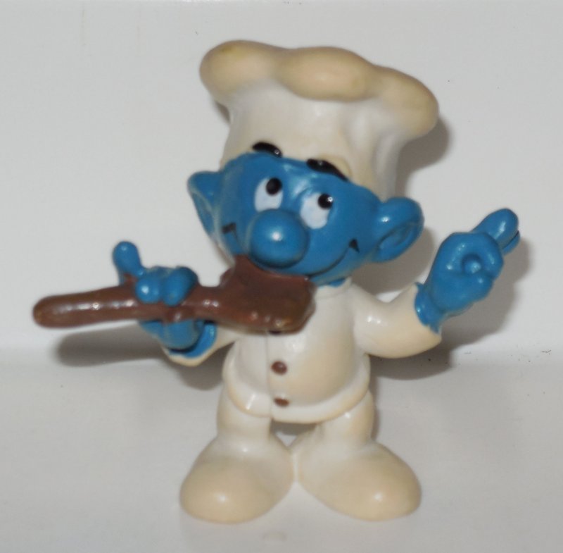 Image 0 of 1978 Peyo Schleich Chef Smurf # 20042 PVC figure SMURFS Vintage