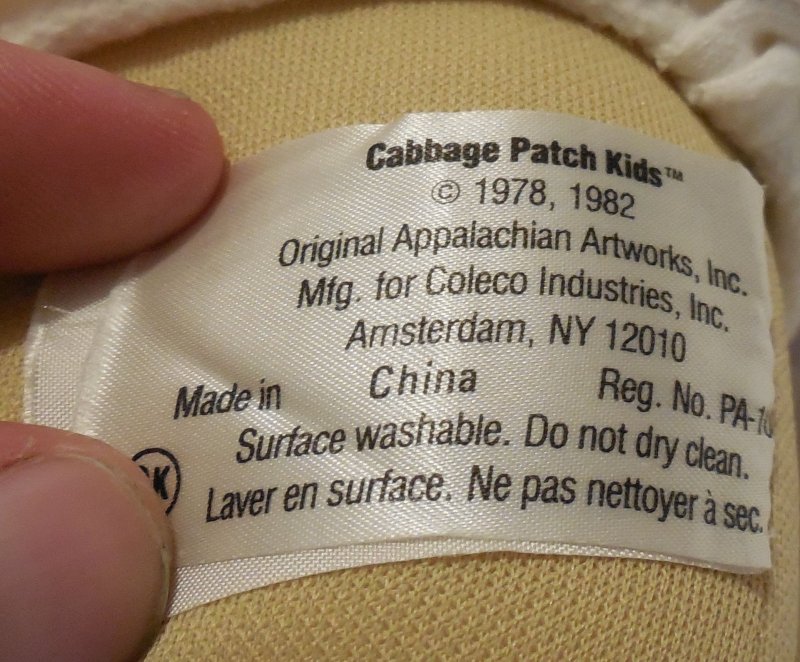 Image 4 of 1985 Coleco Cabbage Patch Kids Plush Toy Doll CPK Xavier Roberts OAA Blonde Girl