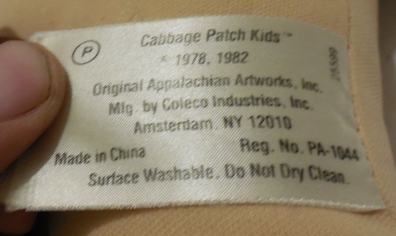 Image 7 of 1982 Coleco Cabbage Patch Kids Plush Toy Doll CPK Xavier Roberts OAA Blonde Boy