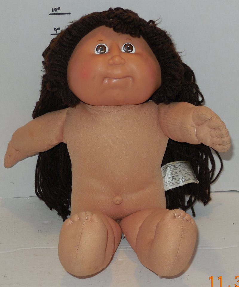 Image 0 of 1982 Coleco Cabbage Patch Kids Plush Toy Doll CPK Xavier Roberts Brown Hair Girl