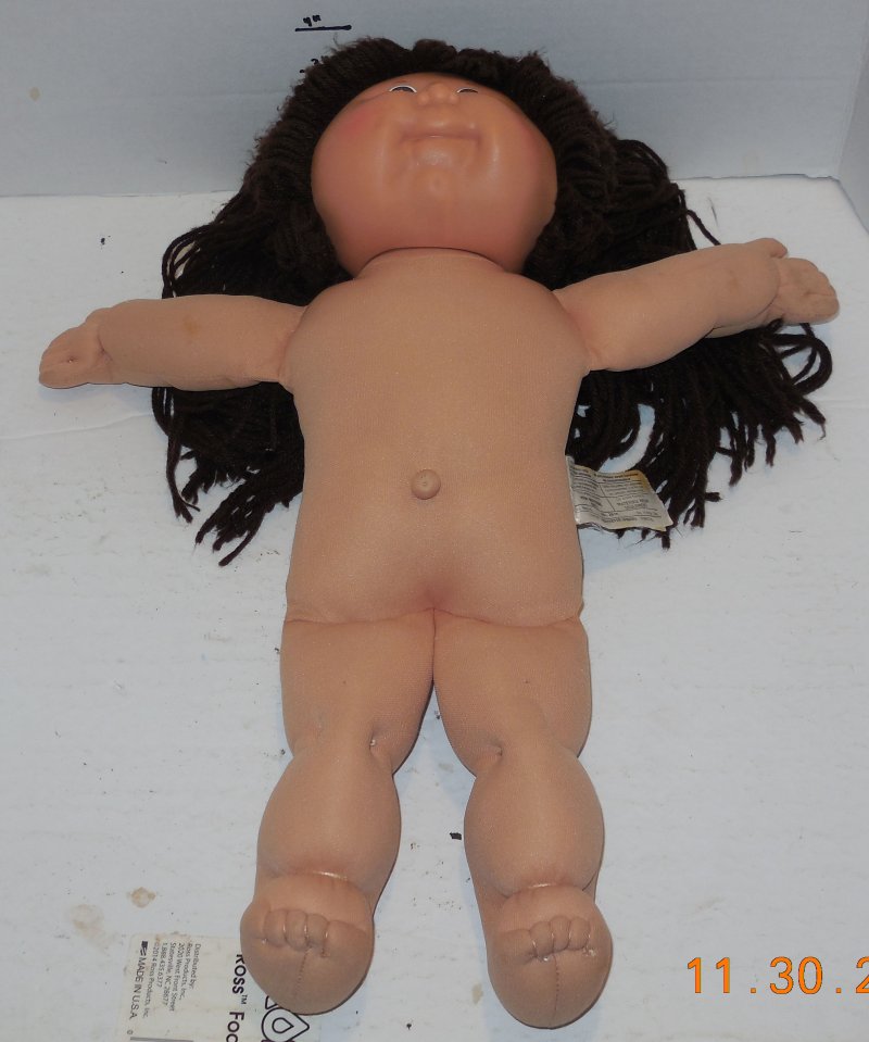 Image 3 of 1982 Coleco Cabbage Patch Kids Plush Toy Doll CPK Xavier Roberts Brown Hair Girl