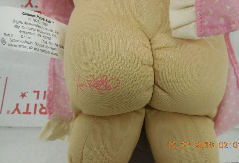 Image 3 of 1982 Coleco Cabbage Patch Kids Plush Toy Doll CPK Xavier Roberts OAA #3