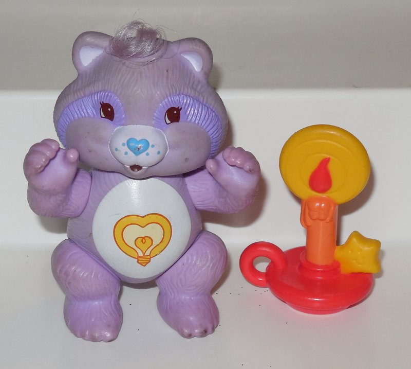 Image 0 of Kenner CARE BEARS Cousin Bright heart Raccoo Poseable Vintage 80's Complete 100%