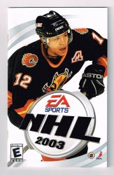 EA Sports NHL 2003 Video Game PlayStation 2 PS2 MANUAL Only