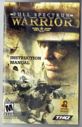 Full Spectrum Warrior Video Game PlayStation 2 PS2 MANUAL Only