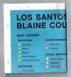Grand Theft Auto Five Los Santos Map Insert ONLY XBOX One Rare HTF