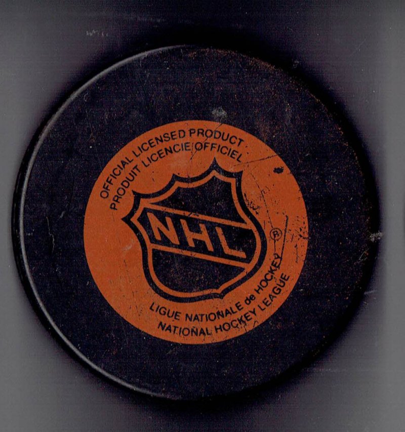 Image 1 of Vintage NHL Winnipeg Jets Large Logo souvenir Hockey PUCK