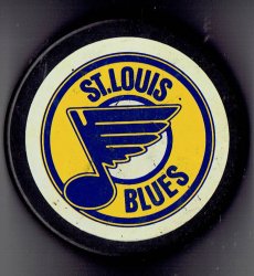 Vintage St Louis Blues Large Logo souvenir PUCK