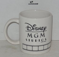 1987 Coffee Mug Cup Disney MGM Studios Ceramic white