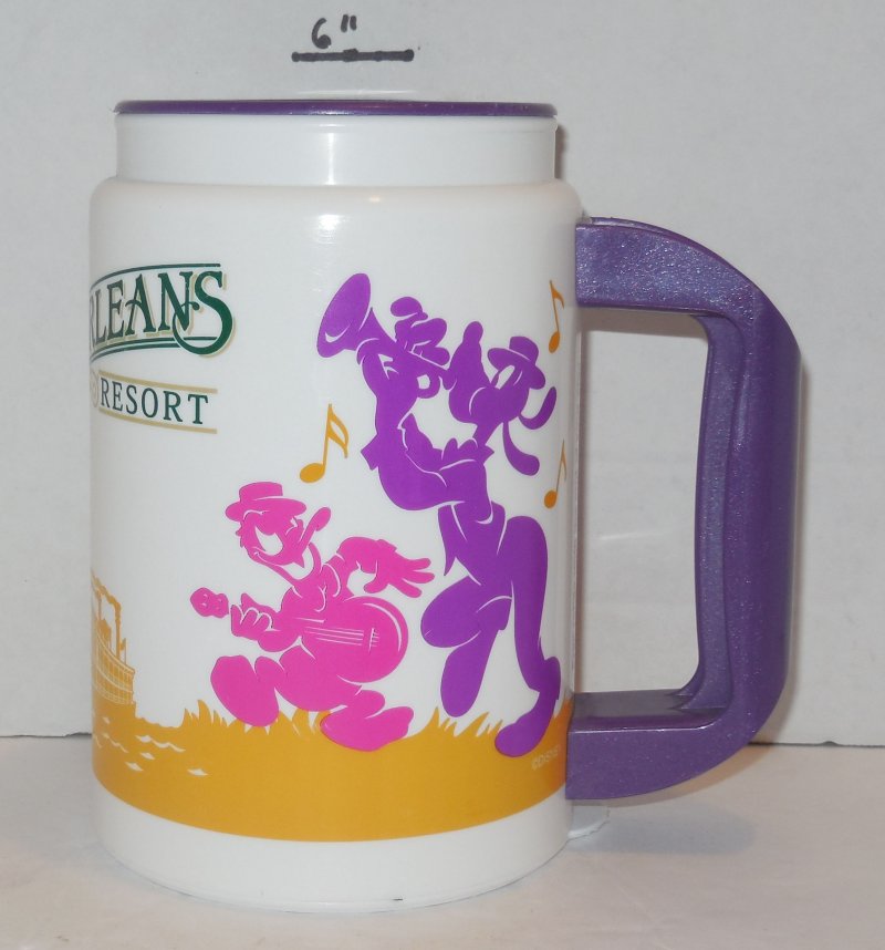 Vintage Walt Disney World Port Orleans Resort Souvenir Mug Cup Plastic