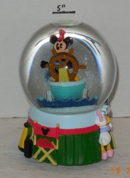 Vintage Mickey Mouse Snow Globe Enesco Plays Turkey In The Straw rare HTF