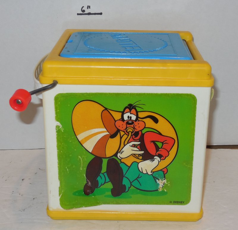 Image 1 of VINTAGE 1987 Mattel WALT DISNEY Jack In the Box Mickey Goofy Donald Rare OOP