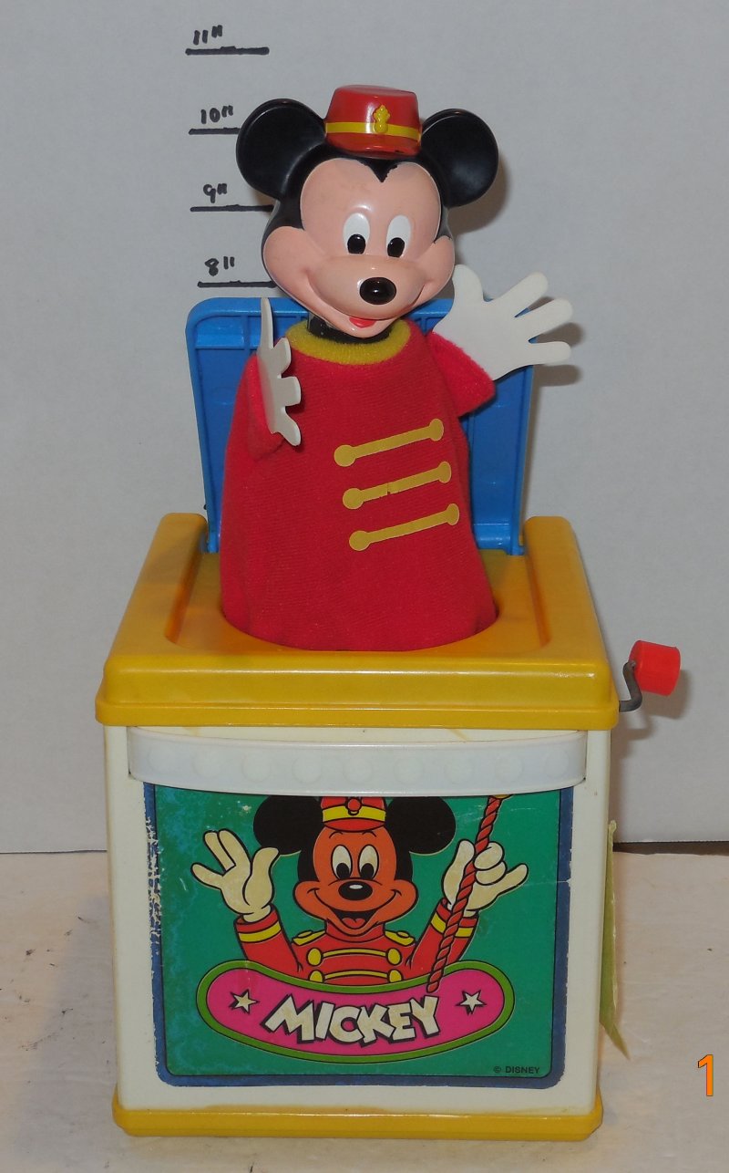 Image 4 of VINTAGE 1987 Mattel WALT DISNEY Jack In the Box Mickey Goofy Donald Rare OOP