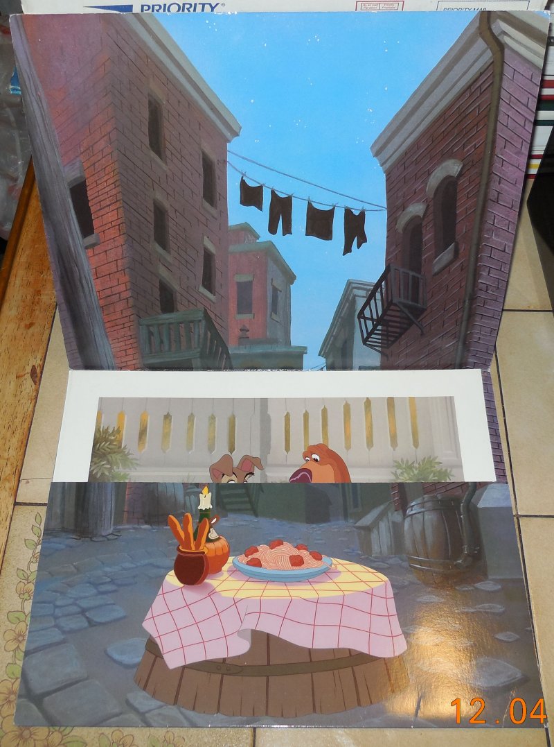 Image 1 of Disney Lady and The Tramp Set of 4 Lithographs 11 x 14 Complete in Folder