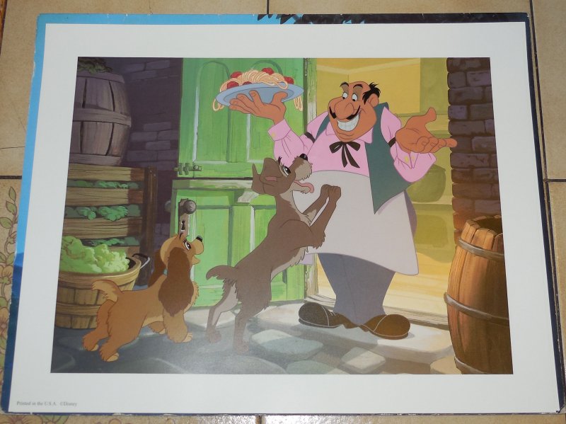 Image 5 of Disney Lady and The Tramp Set of 4 Lithographs 11 x 14 Complete in Folder