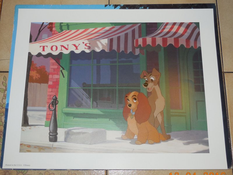 Image 6 of Disney Lady and The Tramp Set of 4 Lithographs 11 x 14 Complete in Folder