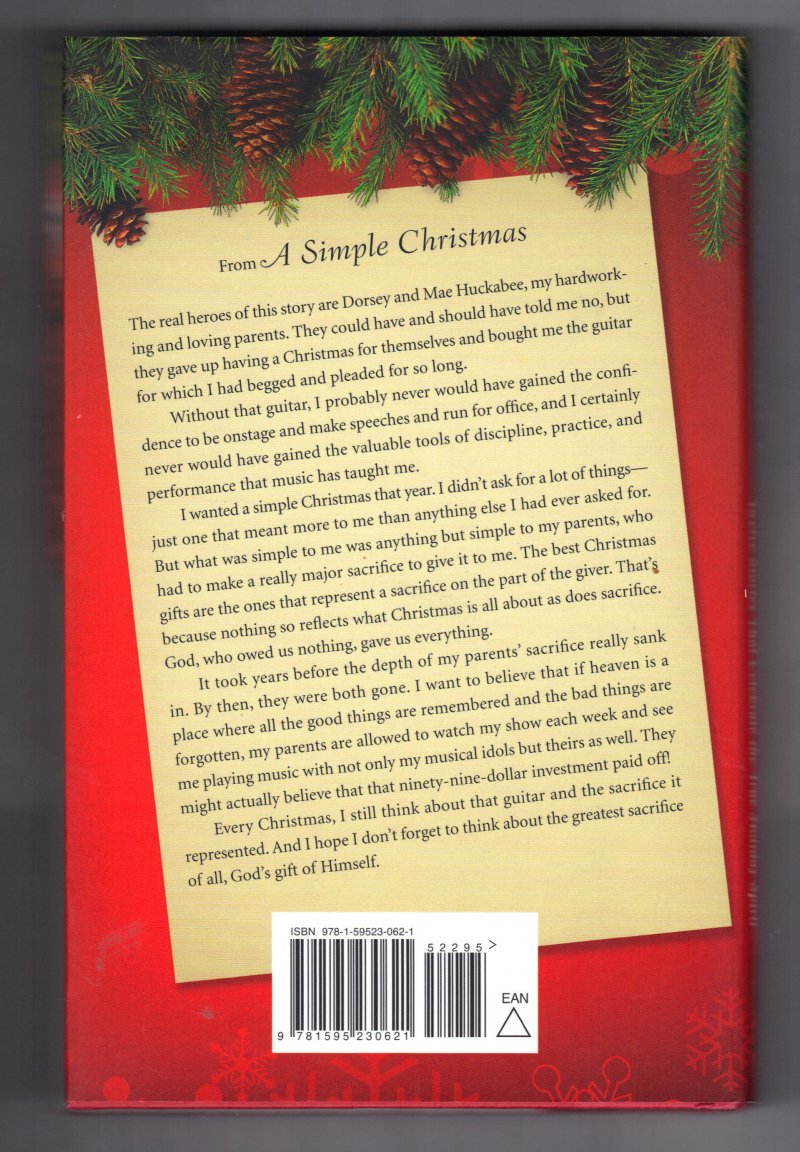 Image 2 of A Simple Christmas by Mike Huckabee (2009, Hardcover) Signed autographed