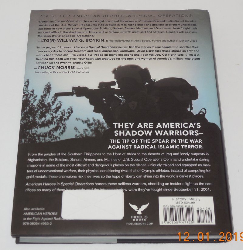Image 3 of American Heroes  In Special Operations by Oliver North (2010, Hardcover) Signed