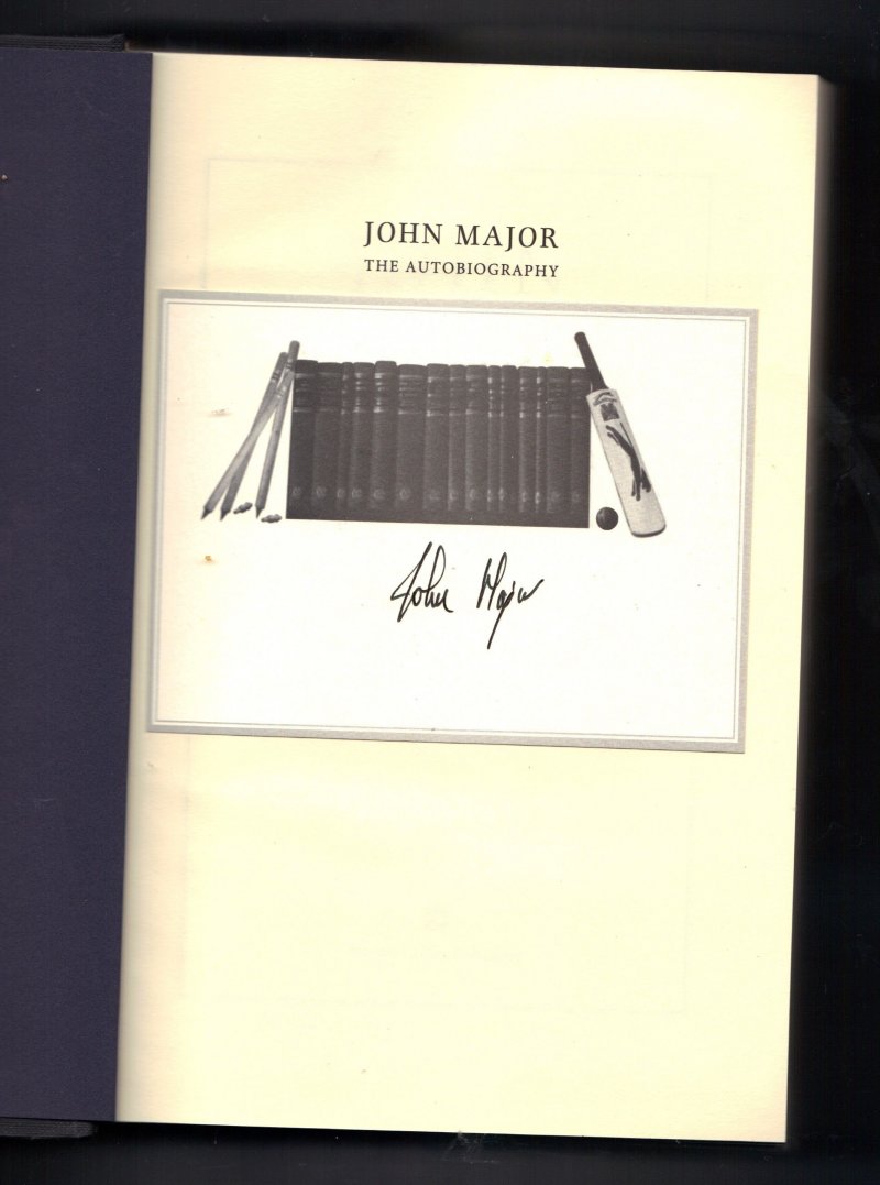 Image 0 of John Major The Autobiography by John Major 1999 Hardcover Signed PM UK Autograph