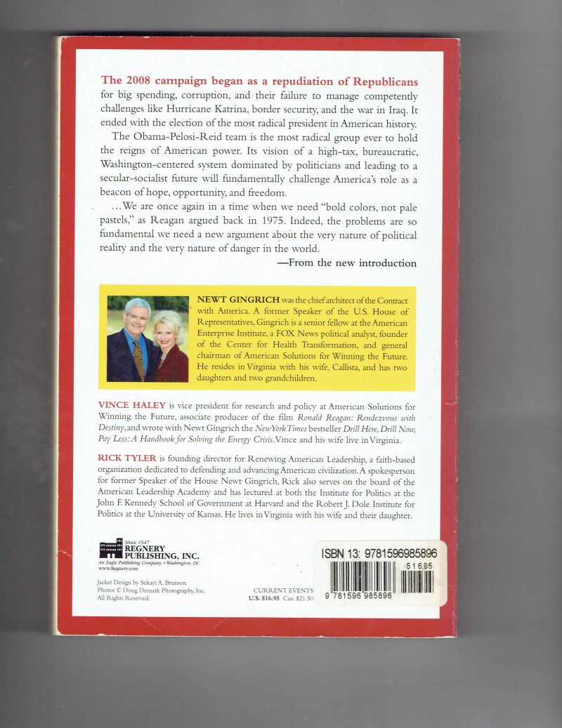 Image 2 of Real Change by Newt Gingrich (2007 Paperback) Signed autographed Book