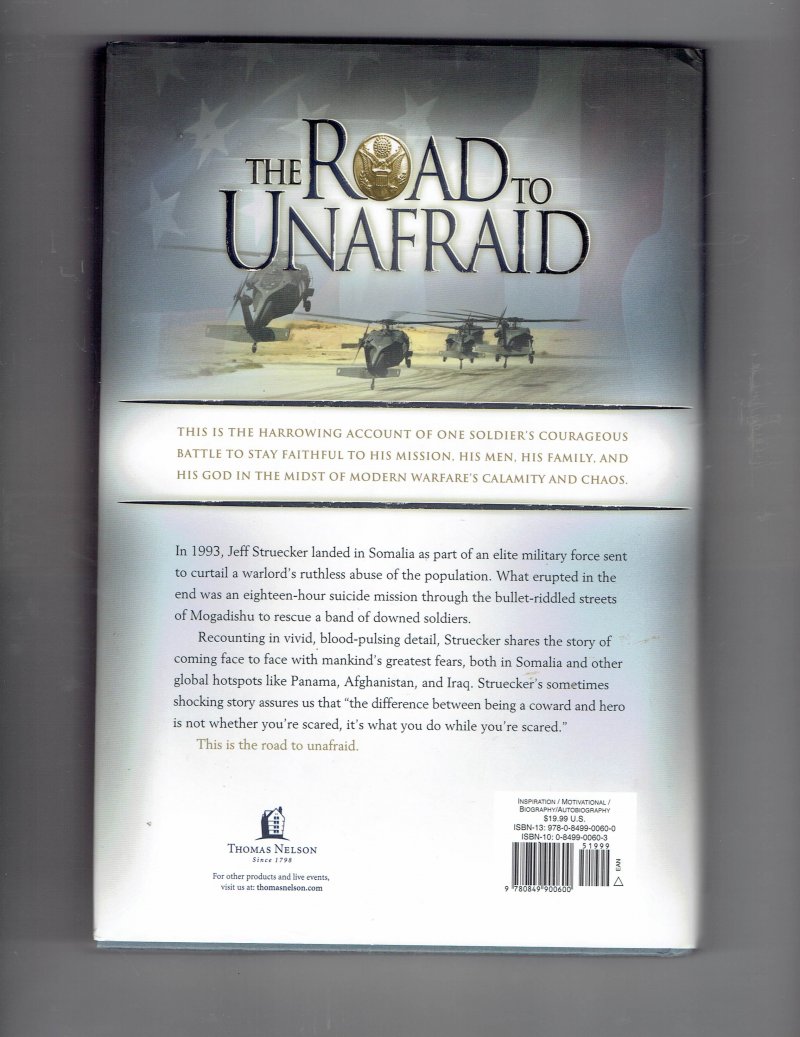 Image 2 of The Road to Unafraid by Captain Jeff Struecker Armys Ranger Signed Autographed