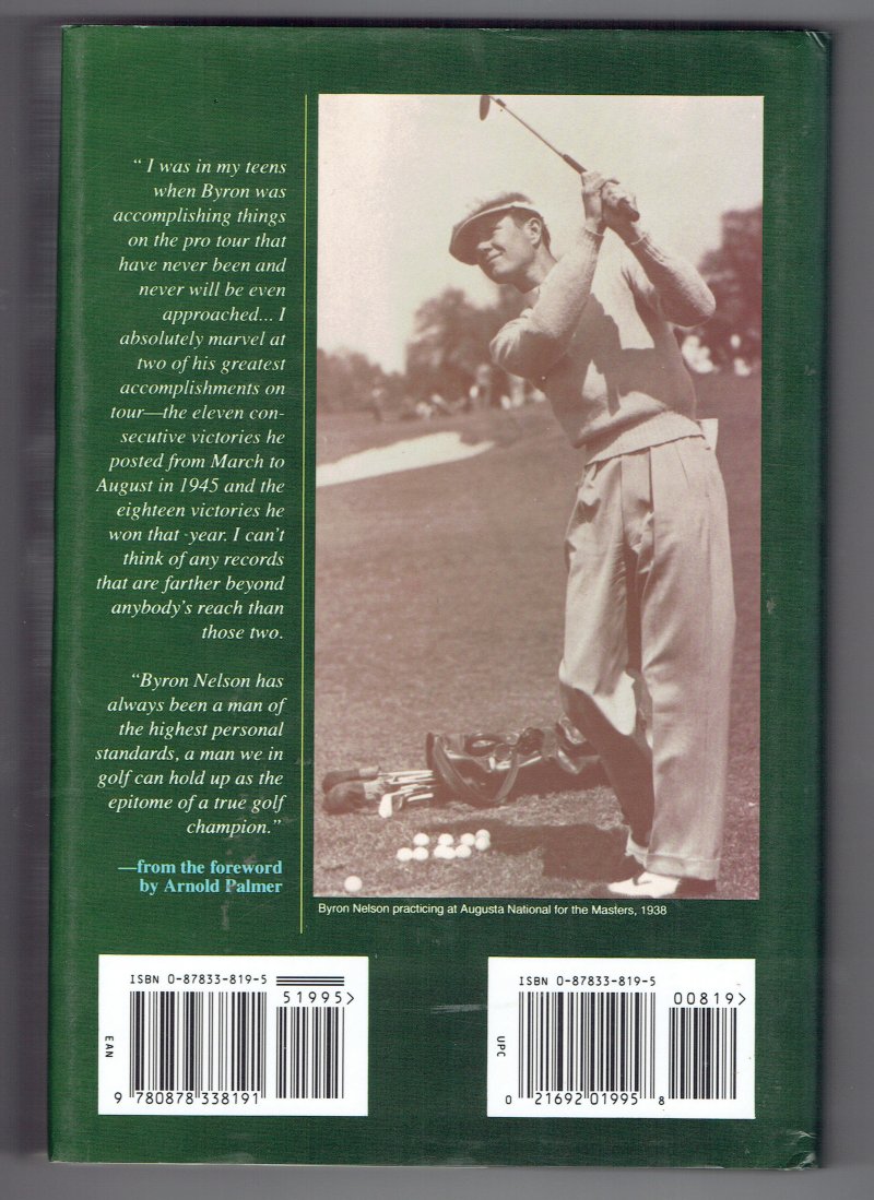 Image 2 of How I Played the Game An Autobiography by Byron Nelson (1993, Hardcover) Signed
