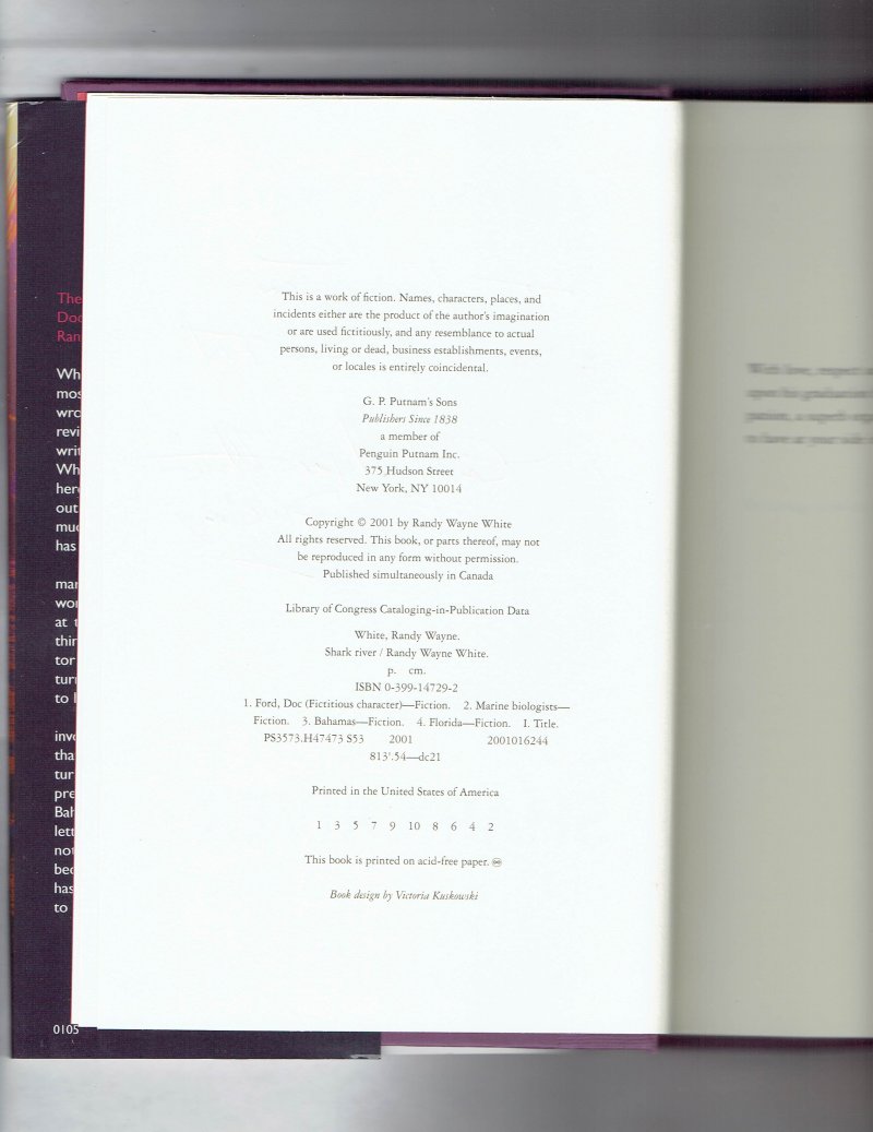 Image 1 of Doc Ford Shark River by Randy White (2001, Hardcover) Signed Inscribed 1st Ed