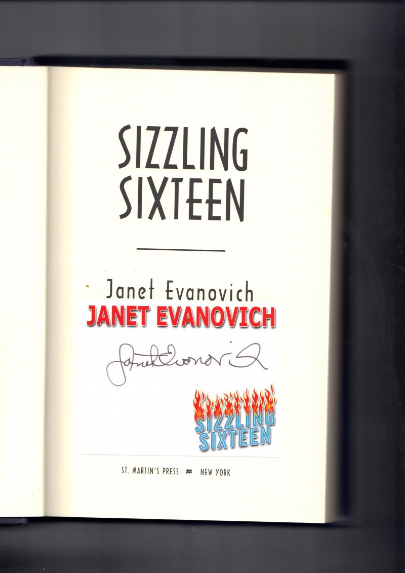 Image 0 of Stephanie Plum Sizzling Sixteen 16 by Janet Evanovich Hardback Signed Autograph