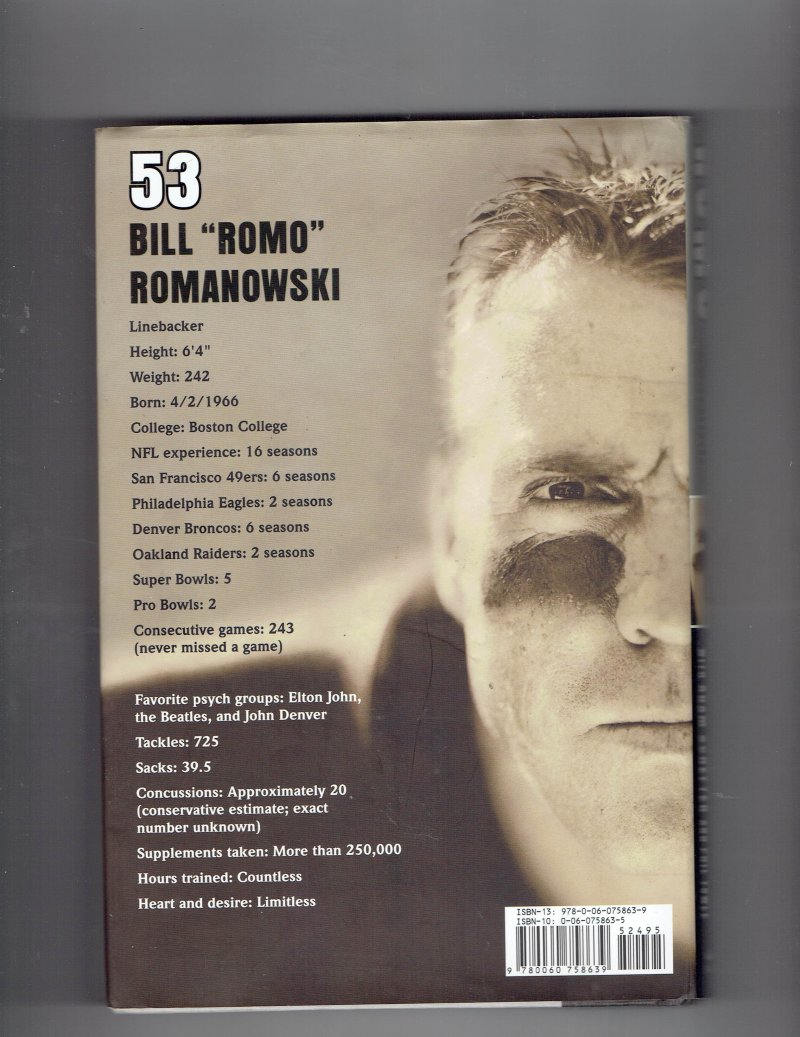 Image 2 of Romo  My Life on the Edge by Bill Romanowski (2005, Hardcover) Signed Book HTF