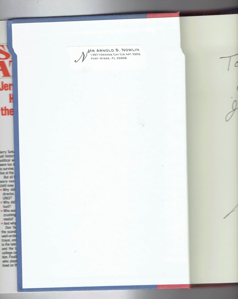 Image 1 of Shark Attack Jerry Tarkanian & His Battle with the NCAA & UNLV Book Signed