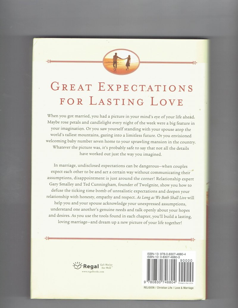 Image 2 of As Long as We Both Shall Live By Gary Smalley & Ted Cunningham (2000 HB) Signed