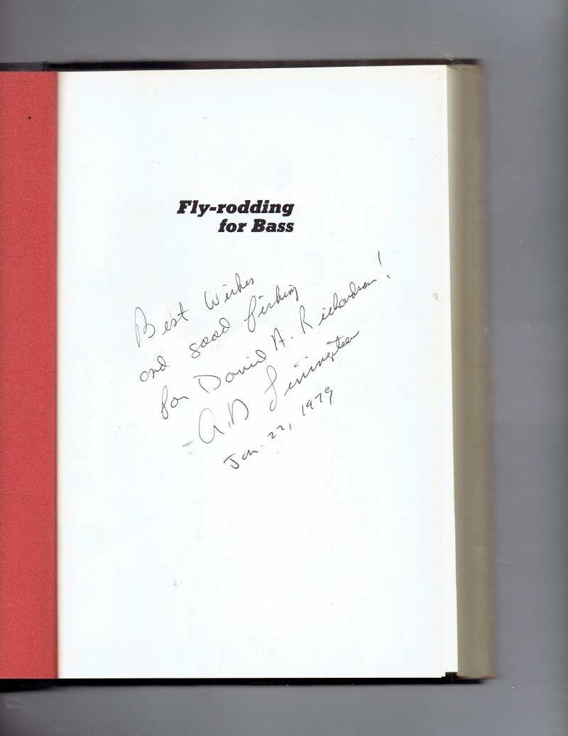 Image 0 of Fly-Rodding for Bass by A. D. Livingston (1976, Hardcover) Signed Book Rare HTF