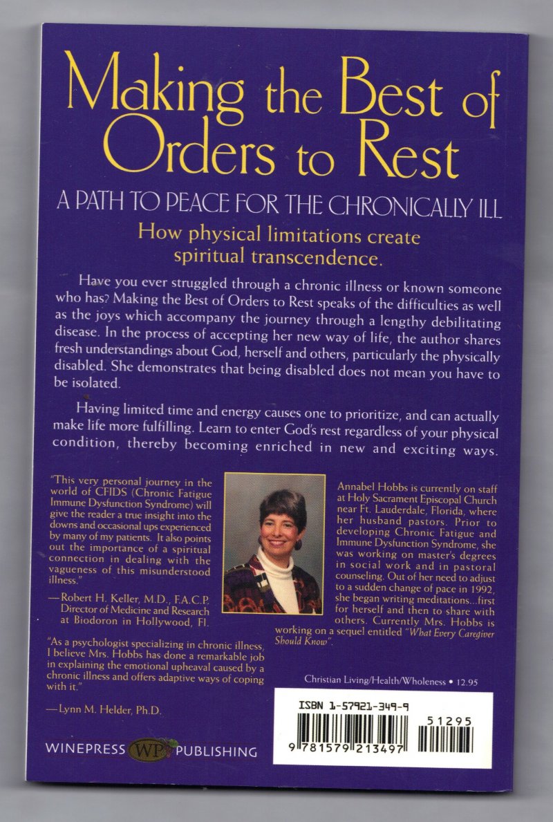 Image 2 of Making the Best of Orders to Rest By Annabel Hobbs 2001 Paperback Signed