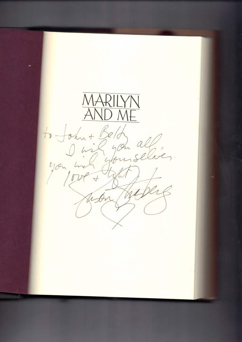 Image 0 of Marilyn and Me by Susan Strasberg (1992, Hardcover) Signed Autographed