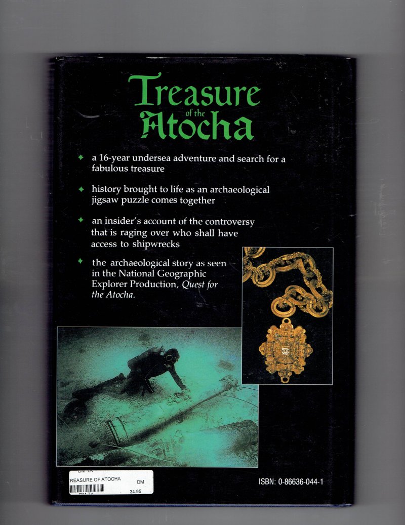 Image 1 of Treasure of the Atocha by R. Duncan Mathewson Hardcover Signed Autographed Book