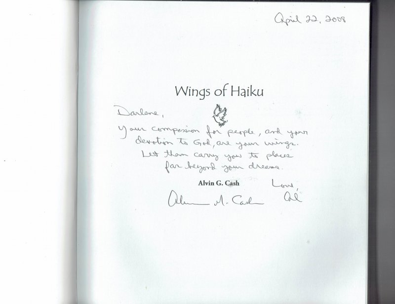 Image 0 of Wings of Haiku by Alvin G. Cash (2008, Paperback) SIGNED & Inscribed RARE VHTF