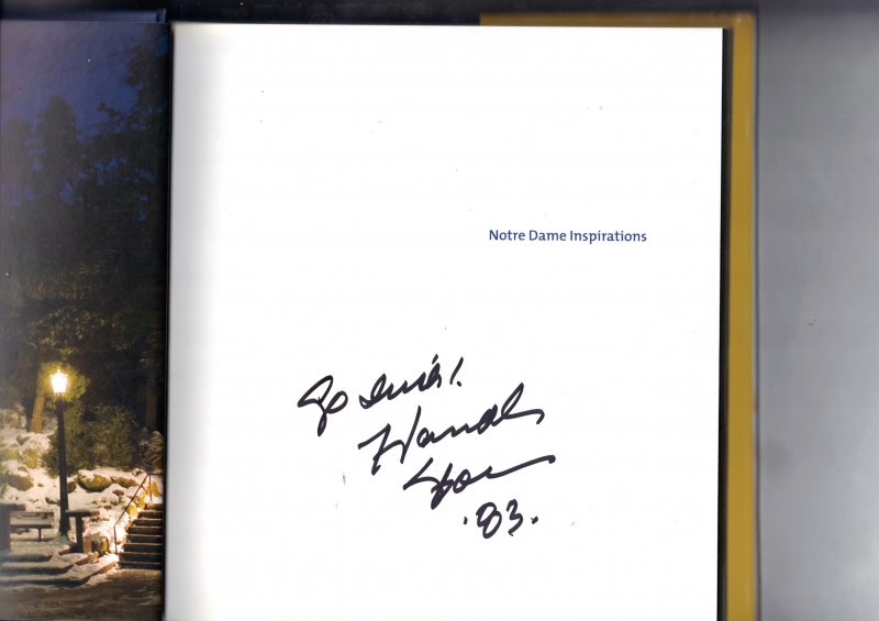 Image 0 of Notre Dame Inspirations by Hannah Storm (2006, Hardcover) Signed Autographed