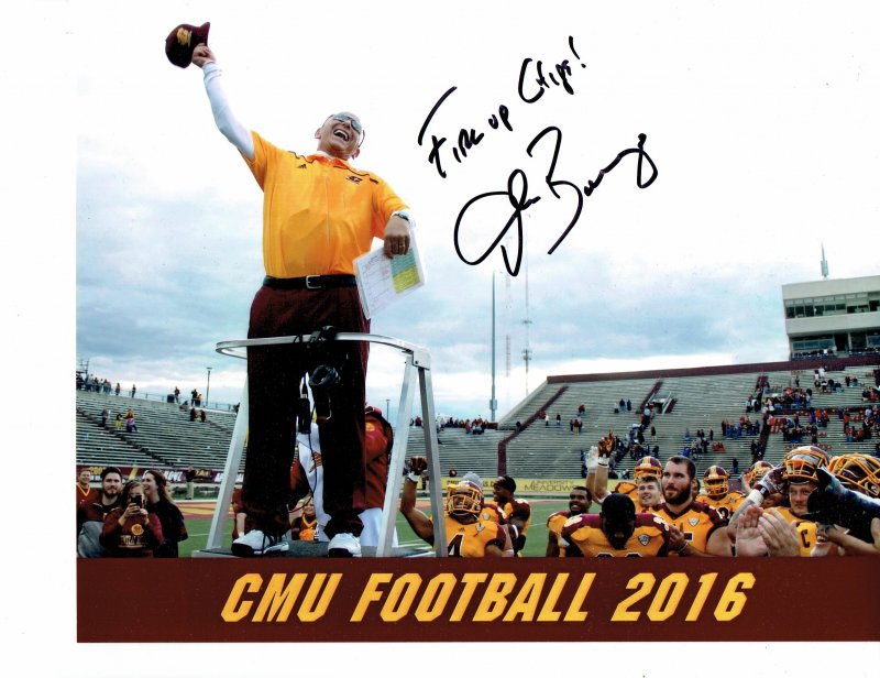 John Bonamego‎ Autographed 8x10 Photo Signed CMU Head Coach Central Michigan U