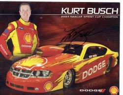 Kurt Busch Signed Autographed Racing Photo Promotional Advertising Card NASCAR