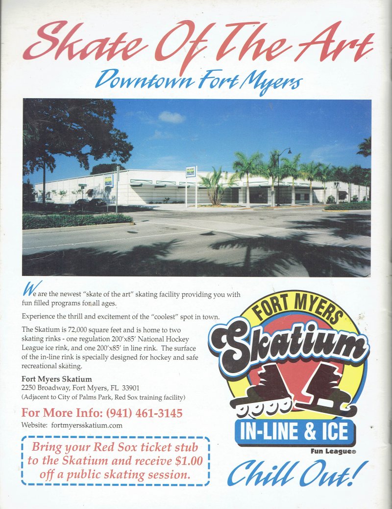 Image 8 of 1999 Red Sox Spring Training Magazine Program signed Nomar Merloni hatteberg